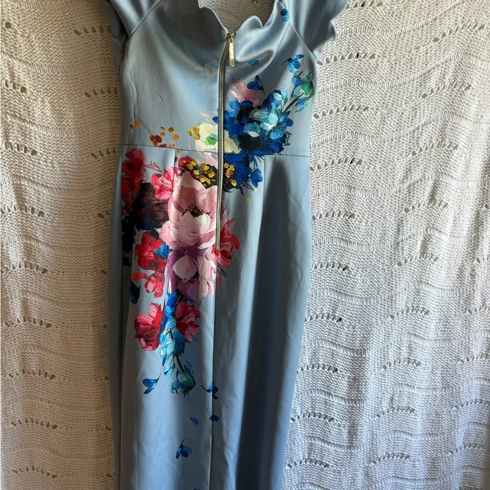 🛍️🛍️ HOST PICK 🎁 TED BAKER Hailly Raspberry-Ripple-Print Off-the-Shoulde… - Picture 10 of 13